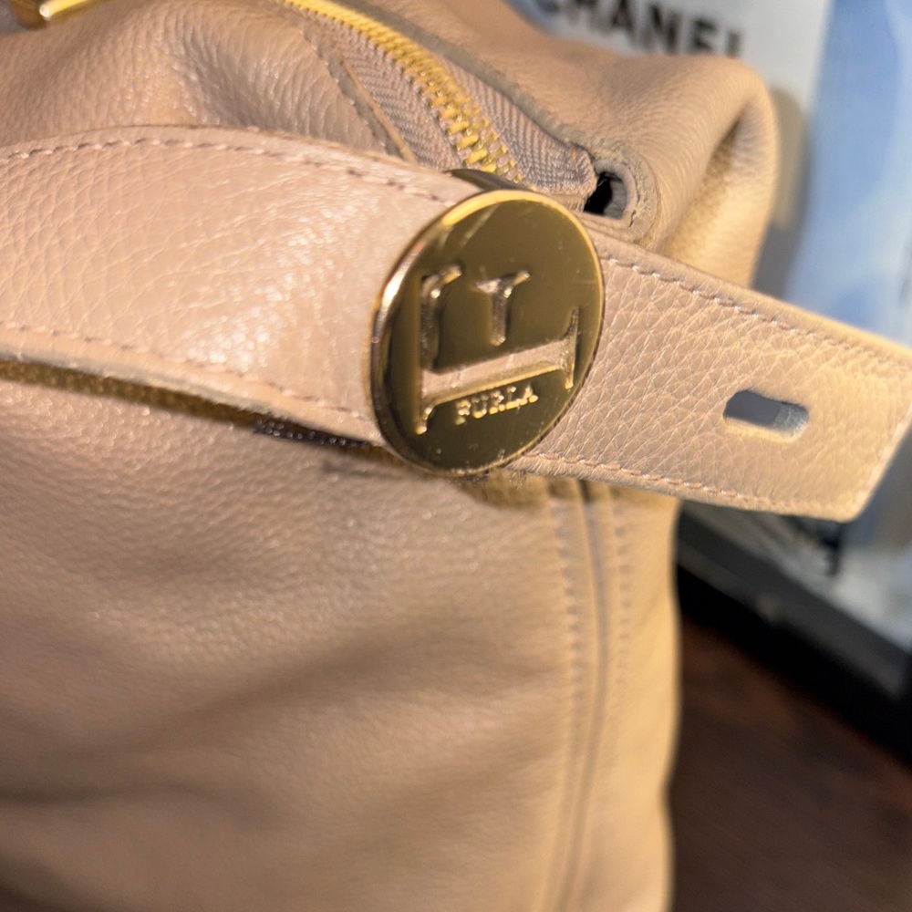 Furla Taupe Leather Hobo Bag - Picture 4 of 13